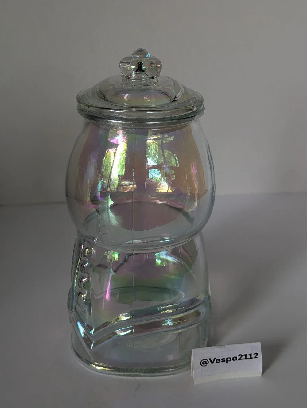 Target Bullseye Playground Summer Gumball Machine Iridescent Glass Candy Jar